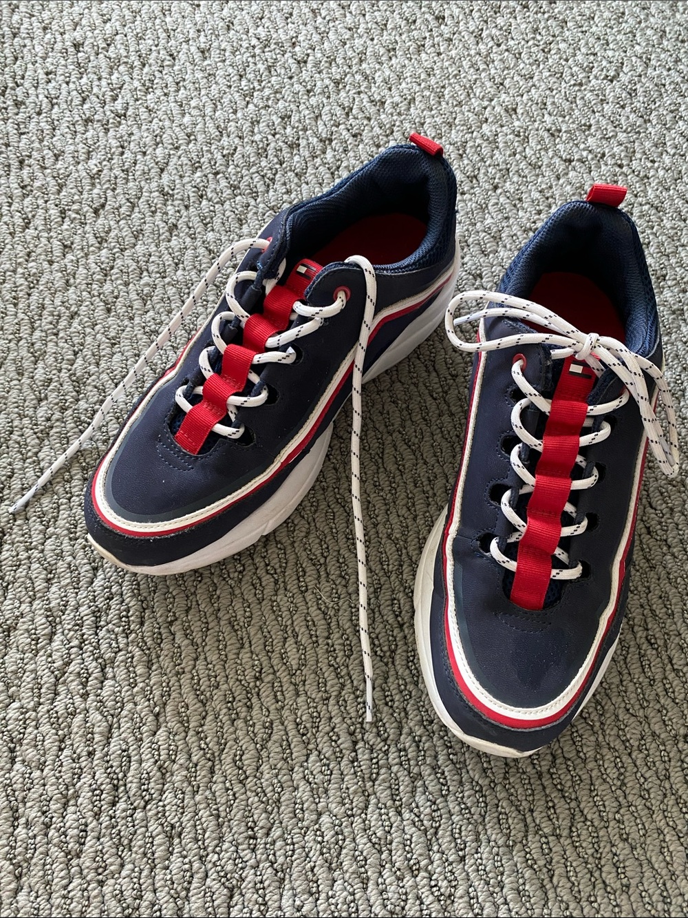 Tommy Hilfiger Navy Red White Women's Sneakers - Picture 2 of 3